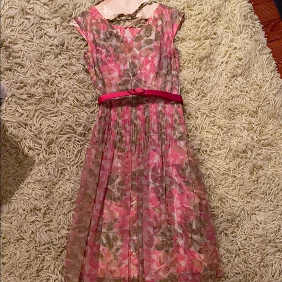 Vintage Dresses & Skirts - Pink vintage midi dress (s)
